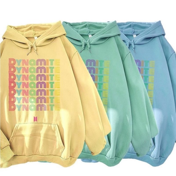 BTS Merch Dynamite Hoodie Yellow, Sz: L - Picture 6 of 6